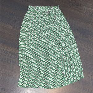 Zara Geometric Stylish Green Patterned Women's Maxi Skirt
